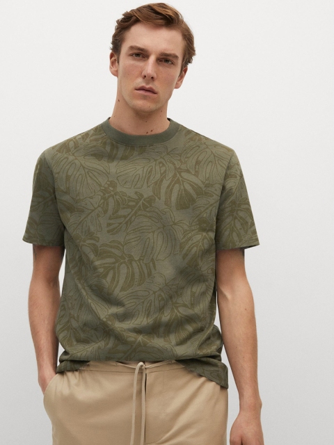 MANGO MAN Olive Green Tropical Printed Round Neck Organic Cotton Sustainable T-shirt
MANGO MAN Olive Green Tropical Printed Round Neck Organic Cotton Sustainable T-shirt