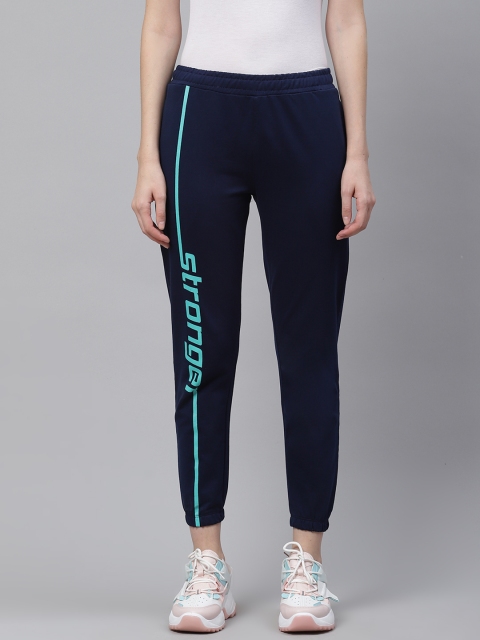 HRX by Hrithik Roshan Women Navy Blue Typographic Slim Fit Bio-Wash Lifestyle Joggers
HRX by Hrithik Roshan Women Navy Blue Typographic Slim Fit Bio-Wash Lifestyle Joggers