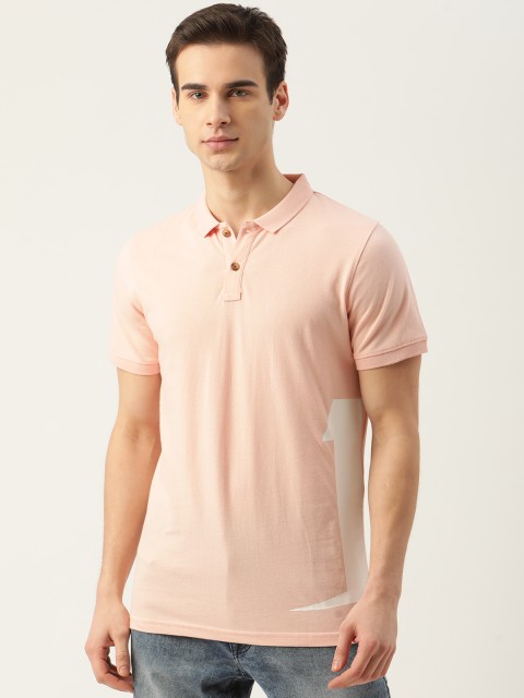 SINGLE Men Peach-Colored Typography Printed Pure Cotton Polo Collar Pure Cotton T-shirt
SINGLE Men Peach-Colored Typography Printed Pure Cotton Polo Collar Pure Cotton T-shirt