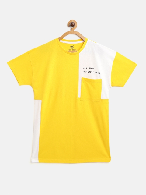 Hrithik Roshan U-17 Boys dandelion Colourblock Bio-Wash Garment Softner Lifestyle Tshirt, Mustard
Hrithik Roshan U-17 Boys dandelion Colourblock Bio-Wash Garment Softner Lifestyle Tshirt, Mustard