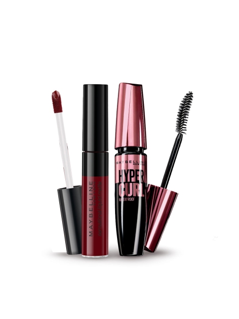 Maybelline Set of Sensational Liquid Matte Lipstick & Hyper Curl Waterproof Mascara, Red
Maybelline Set of Sensational Liquid Matte Lipstick & Hyper Curl Waterproof Mascara, Red