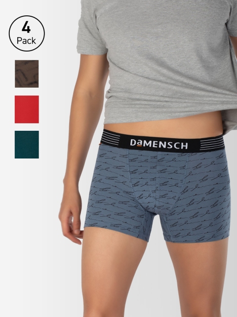 DAMENSCH Men Pack Of 4 Deodorizing Trunks DAM-CTM-T-WPB-BRB-TYR-IRB-PACK-4-MIX, Brown
DAMENSCH Men Pack Of 4 Deodorizing Trunks DAM-CTM-T-WPB-BRB-TYR-IRB-PACK-4-MIX, Brown
