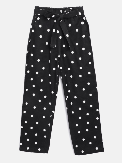 luyk Girls Black & White Polka Dots Printed High Rise Cotton Parallel Trousers with Belt
luyk Girls Black & White Polka Dots Printed High Rise Cotton Parallel Trousers with Belt