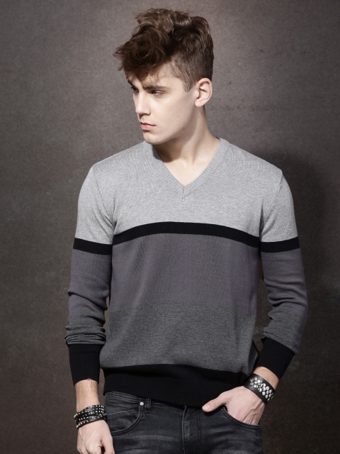 Roadster Grey & Black Sweater