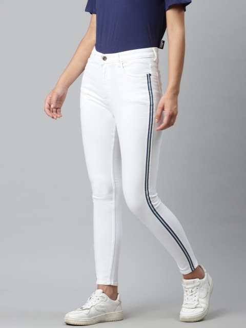 Roadster Women White Super Skinny Fit High-Rise Clean Look Stretchable Jeans