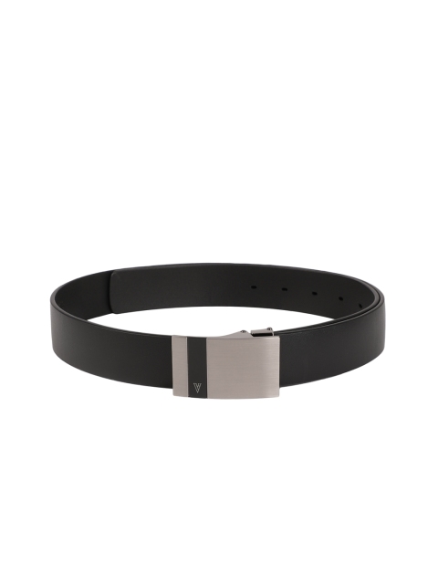 Van Heusen Men Black Solid Leather Belt
