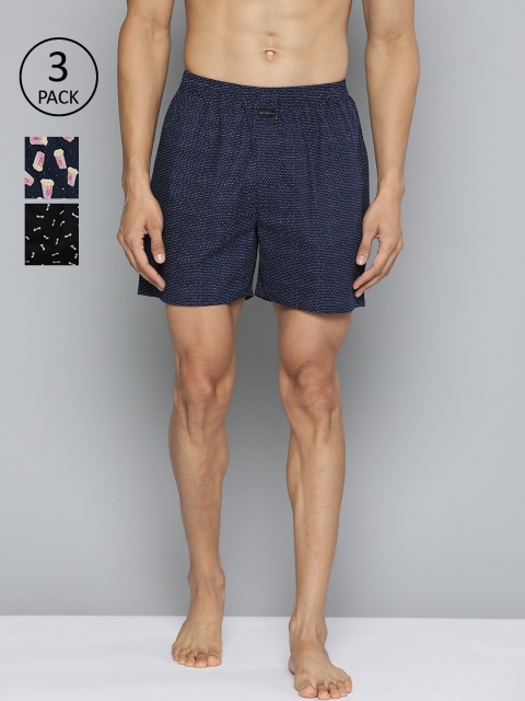 Mast & Harbour Men Pack of 3 Printed Pure Cotton Boxers MNH-KEN-MBOX- PRINT-03BW, Black
Mast & Harbour Men Pack of 3 Printed Pure Cotton Boxers MNH-KEN-MBOX- PRINT-03BW, Black