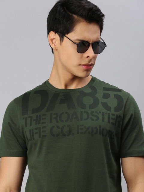 Roadster X Discovery Adventures Men Olive Black Pure Cotton Brand Logo Printed Pure Cotton T-shirt
Roadster X Discovery Adventures Men Olive Black Pure Cotton Brand Logo Printed Pure Cotton T-shirt