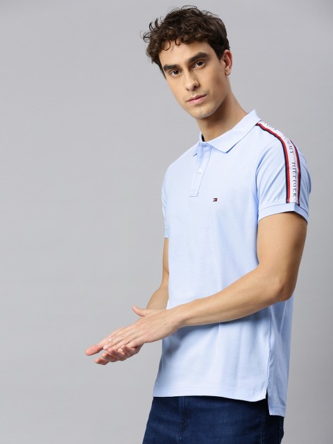 Tommy Hilfiger Men Blue Solid Slim Fit Pure Cotton Polo Collar Pure Cotton T-shirt With Shoulder Tape
Tommy Hilfiger Men Blue Solid Slim Fit Pure Cotton Polo Collar Pure Cotton T-shirt With Shoulder Tape