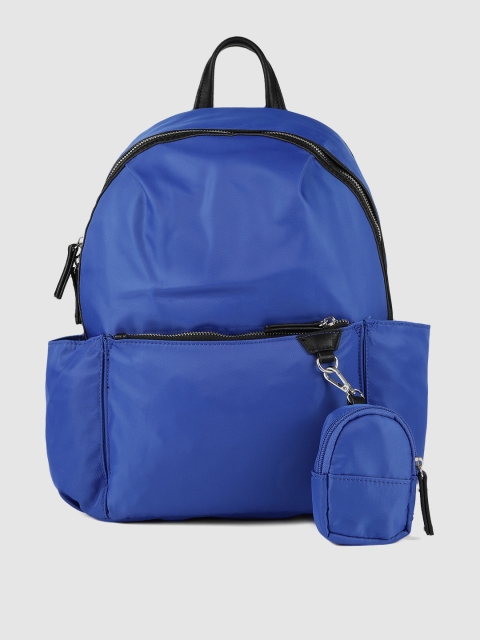 Accessorize Women Blue DONNA Solid Backpack