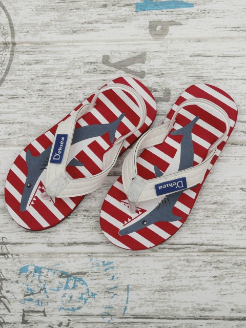 DChica Unisex Kids Red & White Stripey Sea Life Printed Thong Flip-Flops with Backstrap
DChica Unisex Kids Red & White Stripey Sea Life Printed Thong Flip-Flops with Backstrap