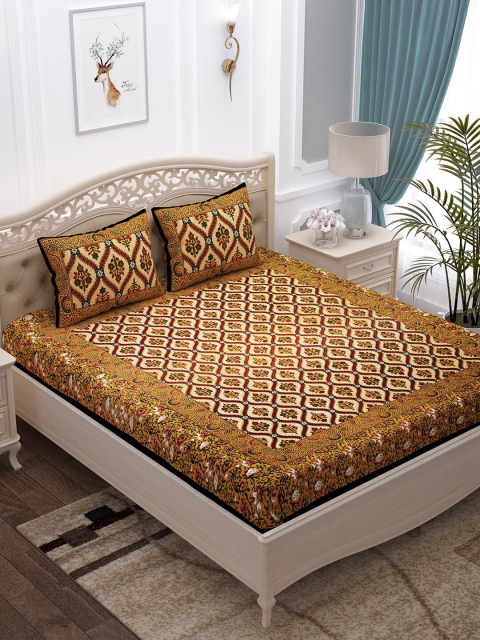 Story@home Mustard & Green Ethnic Motifs 152 TC Cotton 1 King Bedsheet with 2 Pillow Covers
Story@home Mustard & Green Ethnic Motifs 152 TC Cotton 1 King Bedsheet with 2 Pillow Covers