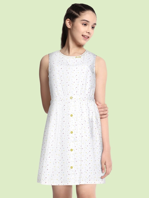 Allen Solly Junior Girls White & Yellow Confetti Print Pure Cotton Fit and Flare Dress
Allen Solly Junior Girls White & Yellow Confetti Print Pure Cotton Fit and Flare Dress