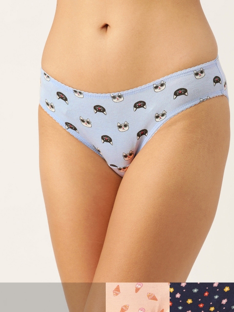 DressBerry Women Pack of 3 Printed Pure Cotton Bikini Briefs DB-COO-BIK-PRINT-013, Blue
DressBerry Women Pack of 3 Printed Pure Cotton Bikini Briefs DB-COO-BIK-PRINT-013, Blue