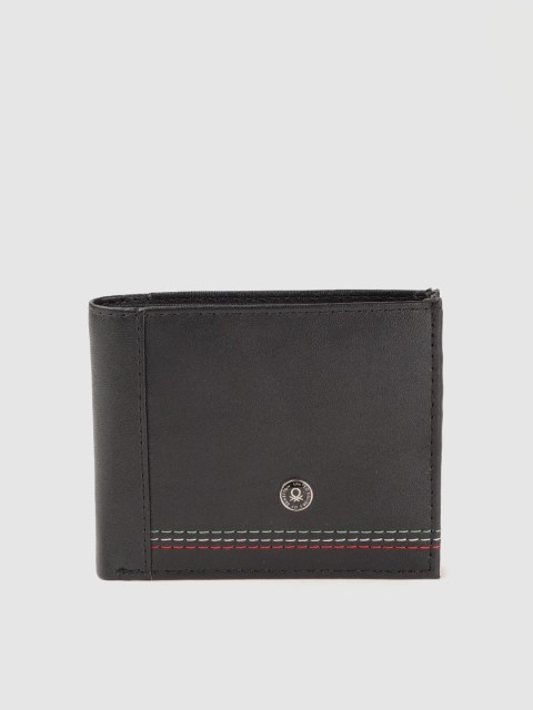 United Colors of Benetton Men Black Solid Two Fold Wallet with Thread Work Detail
United Colors of Benetton Men Black Solid Two Fold Wallet with Thread Work Detail