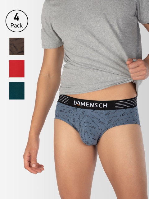 DAMENSCH Men Pack Of 4 Solid Deodorizing Basic Briefs DAM-CTM-B-WPB-BRB-TYR-IRB-PACK-4-MIX, Green
DAMENSCH Men Pack Of 4 Solid Deodorizing Basic Briefs DAM-CTM-B-WPB-BRB-TYR-IRB-PACK-4-MIX, Green