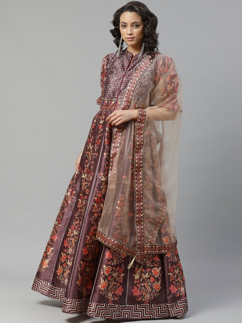 Chhabra 555 Women Brown & Orange Digital Print Made to Measure Cocktail Gown with Dupatta
Chhabra 555 Women Brown & Orange Digital Print Made to Measure Cocktail Gown with Dupatta