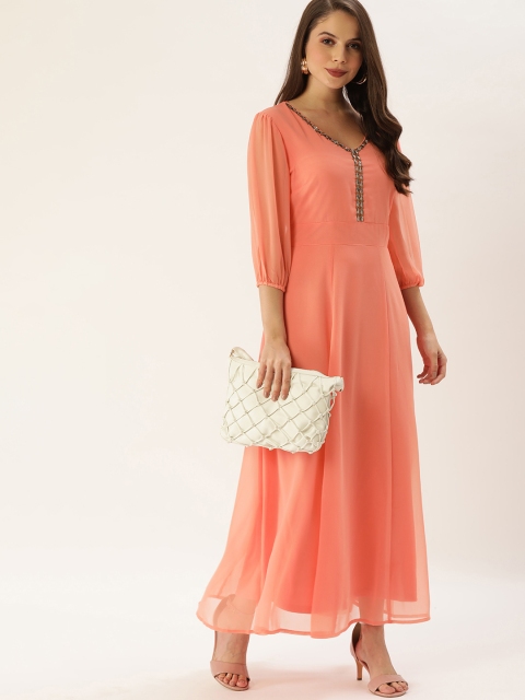 all about you Peach Embellished Maxi Dress