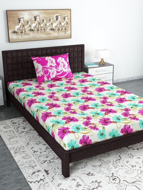 Divine Casa White & Purple Floral 180 TC Cotton 1 Single Bedsheet with 1 Pillow Covers
Divine Casa White & Purple Floral 180 TC Cotton 1 Single Bedsheet with 1 Pillow Covers