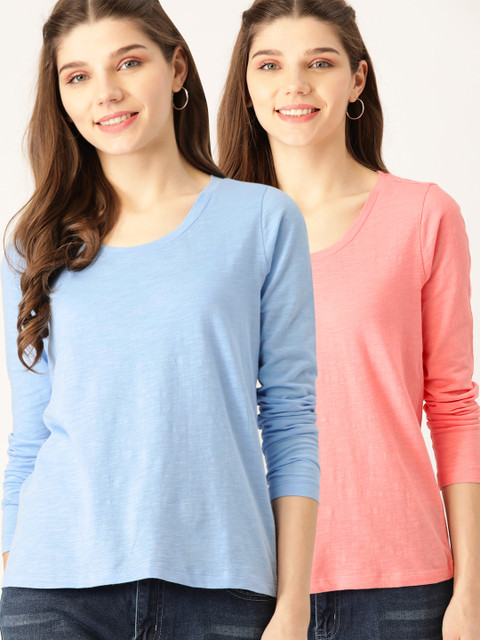 DressBerry Women Pack Of 2 Solid Round Neck T-shirt, Blue
DressBerry Women Pack Of 2 Solid Round Neck T-shirt, Blue