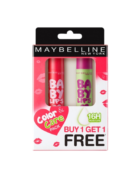 Maybelline New York Set of 2 Baby Lips Balms - Cherry Kiss & Watermelon Smooth, Pink
Maybelline New York Set of 2 Baby Lips Balms - Cherry Kiss & Watermelon Smooth, Pink