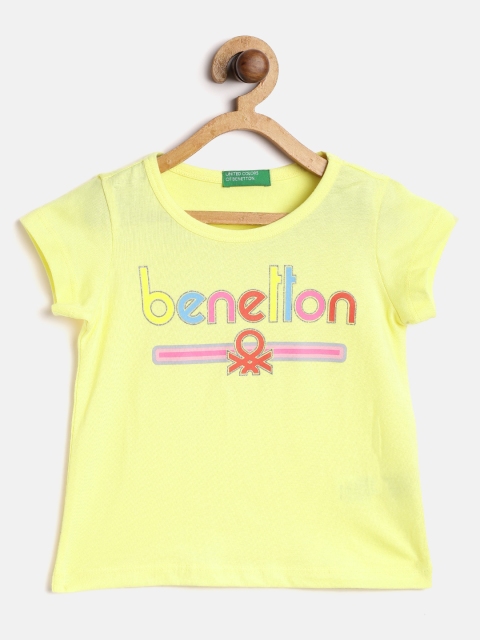 United Colors of Benetton Girls Yellow & Pink Brand Logo Print Round Neck Cotton T-shirt
United Colors of Benetton Girls Yellow & Pink Brand Logo Print Round Neck Cotton T-shirt
