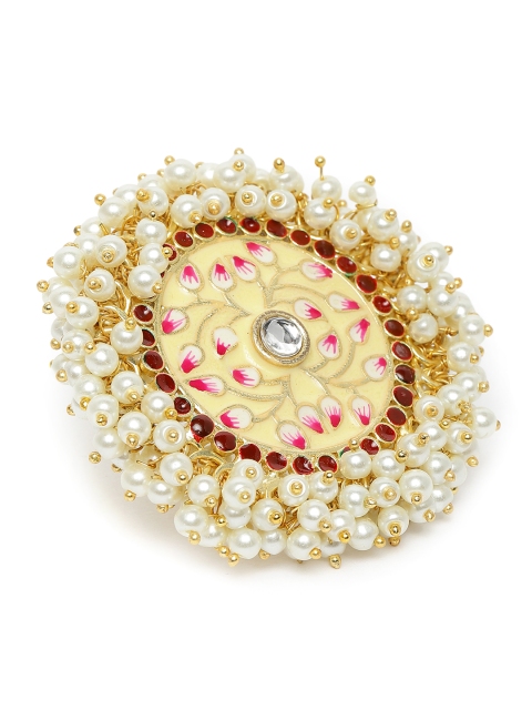 Peora Cream-Coloured & White Meenakari Handcrafted Gold-Plated Adjustable Finger Ring
Peora Cream-Coloured & White Meenakari Handcrafted Gold-Plated Adjustable Finger Ring