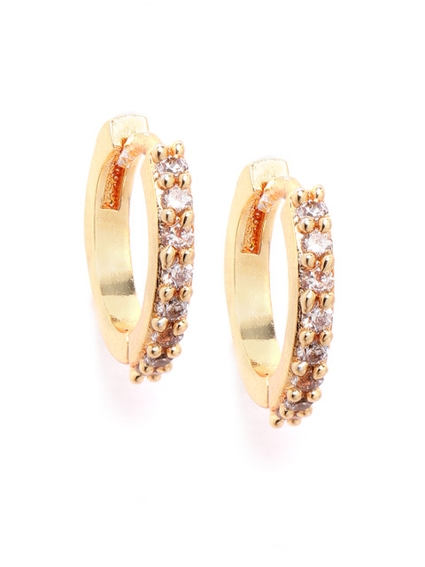 Forever New 9K Gold-Plated Stone Studded Circular Hypoallergenic Huggie Hoop Earrings
Forever New 9K Gold-Plated Stone Studded Circular Hypoallergenic Huggie Hoop Earrings