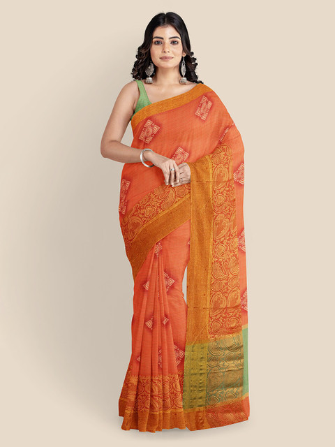 KLM Fashion Mall Coral Silk Cotton Printed Banarasi Saree
KLM Fashion Mall Coral Silk Cotton Printed Banarasi Saree