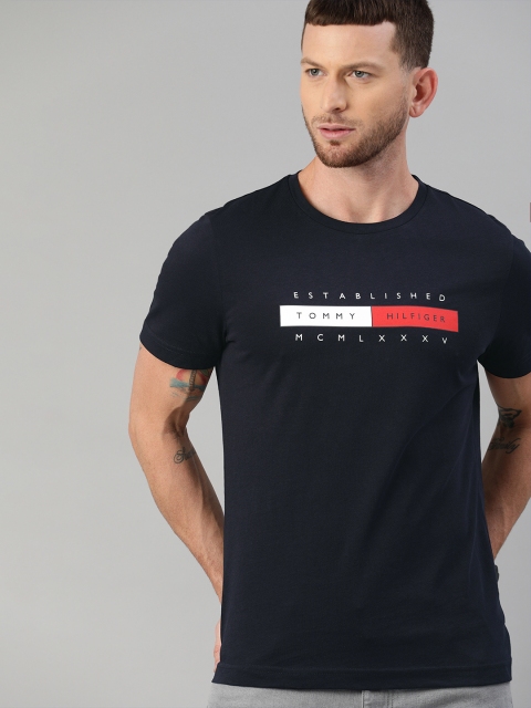 Tommy Hilfiger Men Navy Blue Brand Logo Printed Round Neck Organic Cotton Pure Cotton T-shirt
Tommy Hilfiger Men Navy Blue Brand Logo Printed Round Neck Organic Cotton Pure Cotton T-shirt