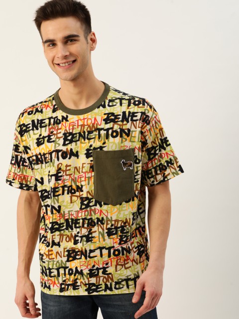 United Colors of Benetton Men Yellow & Olive Green Brand Logo Print Round Neck T-shirt
United Colors of Benetton Men Yellow & Olive Green Brand Logo Print Round Neck T-shirt
