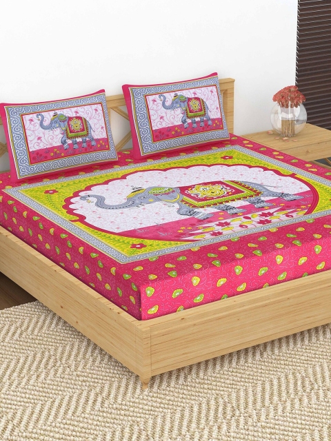 METRO LIVING Pink & Grey Ethnic Motifs 104 TC Cotton 1 Queen Bedsheet with 2 Pillow Covers
METRO LIVING Pink & Grey Ethnic Motifs 104 TC Cotton 1 Queen Bedsheet with 2 Pillow Covers
