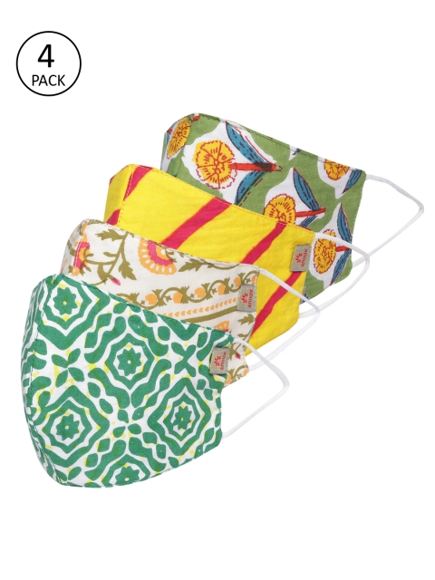 Anouk Unisex Pack of 4 Printed Cotton 3-Ply Antibacterial Reusable Cloth Masks, Green
Anouk Unisex Pack of 4 Printed Cotton 3-Ply Antibacterial Reusable Cloth Masks, Green