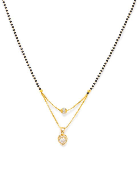 Digital Dress Room Gold-Plated Black & White Stone-Studded Beaded Layered Mangalsutra
Digital Dress Room Gold-Plated Black & White Stone-Studded Beaded Layered Mangalsutra