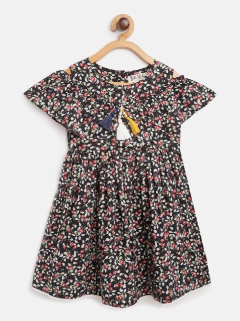 Bella Moda Girls Black Floral Print Fit and Flare Dress with Layered & Tasselled Detail
Bella Moda Girls Black Floral Print Fit and Flare Dress with Layered & Tasselled Detail