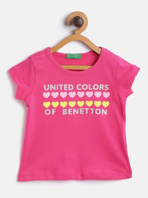 United Colors of Benetton Girls Pink Silver Pure Cotton Brand Logo Print Pure Cotton T-shirt
United Colors of Benetton Girls Pink Silver Pure Cotton Brand Logo Print Pure Cotton T-shirt