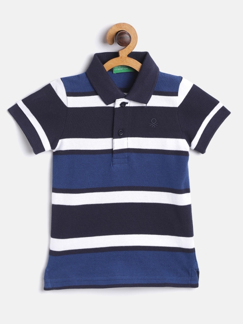 United Colors of Benetton Boys Navy Blue White Pure Cotton Striped Polo Collar Pure Cotton T-shirt
United Colors of Benetton Boys Navy Blue White Pure Cotton Striped Polo Collar Pure Cotton T-shirt