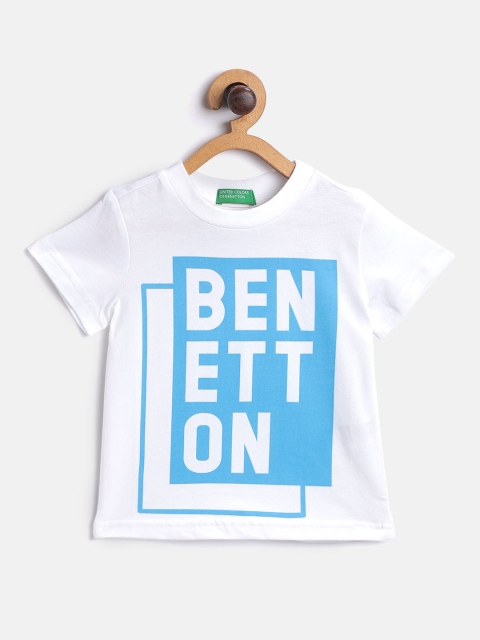 United Colors of Benetton Boys White & Blue Brand Logo Print Cotton Round Neck T-shirt
United Colors of Benetton Boys White & Blue Brand Logo Print Cotton Round Neck T-shirt
