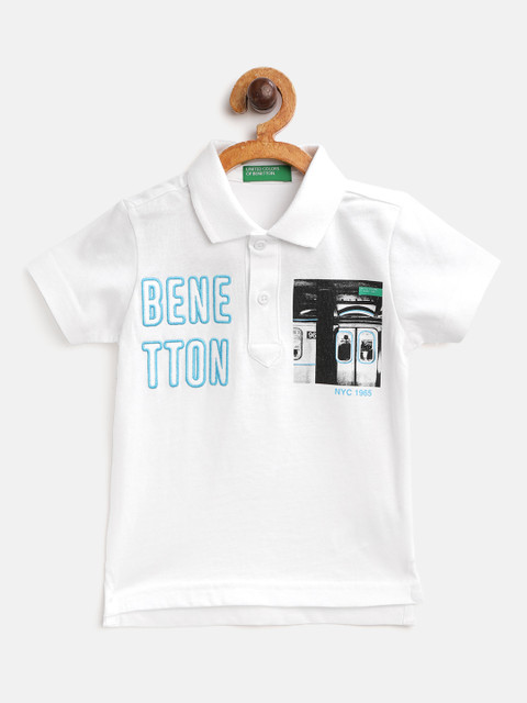 United Colors of Benetton Boys White Black Pure Cotton Printed Polo Collar Pure Cotton T-shirt
United Colors of Benetton Boys White Black Pure Cotton Printed Polo Collar Pure Cotton T-shirt