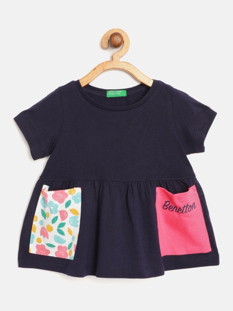 United Colors of Benetton Girls Navy & Pink Solid Pure Cotton A-Line Dress with Pockets, Navy blue
United Colors of Benetton Girls Navy & Pink Solid Pure Cotton A-Line Dress with Pockets, Navy blue
