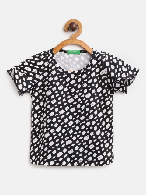 United Colors of Benetton Girls Black & White Printed Flutter Sleeves Pure Cotton Top
United Colors of Benetton Girls Black & White Printed Flutter Sleeves Pure Cotton Top
