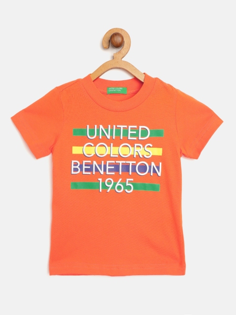 United Colors of Benetton Boys Orange & White Cotton Brand Logo Print Round Neck T-shirt
United Colors of Benetton Boys Orange & White Cotton Brand Logo Print Round Neck T-shirt