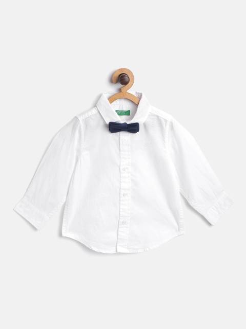 United Colors of Benetton Boys White Pure Cotton Self Design Casual Shirt with Bow Tie
United Colors of Benetton Boys White Pure Cotton Self Design Casual Shirt with Bow Tie