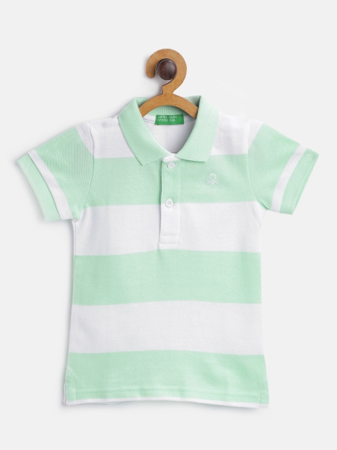 United Colors of Benetton Boys Green White Striped Pure Cotton Polo Collar Pure Cotton T-shirt
United Colors of Benetton Boys Green White Striped Pure Cotton Polo Collar Pure Cotton T-shirt