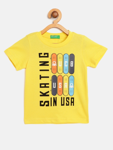 United Colors of Benetton Boys Yellow Black Pure Cotton Graphic Print Round Neck Pure Cotton T-shirt
United Colors of Benetton Boys Yellow Black Pure Cotton Graphic Print Round Neck Pure Cotton T-shirt