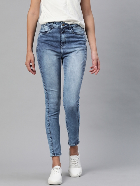 Mast & Harbour Women Blue Super Skinny Fit High-Rise Light Fade Cropped Stretchable Jeans
Mast & Harbour Women Blue Super Skinny Fit High-Rise Light Fade Cropped Stretchable Jeans