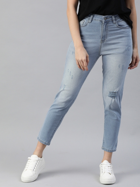 Mast & Harbour Women Blue Skinny Fit High-Rise Low Distress Heavy Fade Stretchable Jeans
Mast & Harbour Women Blue Skinny Fit High-Rise Low Distress Heavy Fade Stretchable Jeans