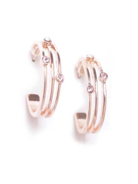 Forever New Rose Gold-Plated Stone-Studded Hypoallergenic Circular Half Hoop Earrings
Forever New Rose Gold-Plated Stone-Studded Hypoallergenic Circular Half Hoop Earrings