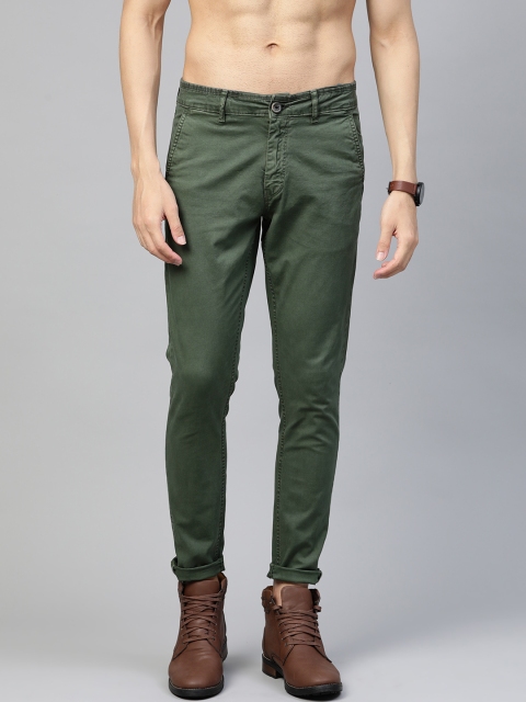 Roadster Men Green Chinos Trousers