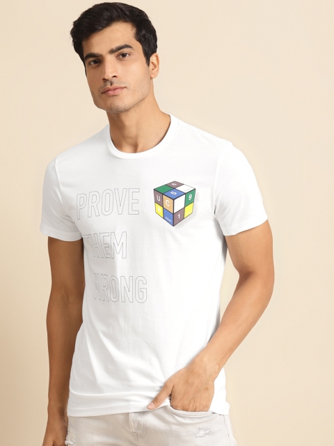 United Colors of Benetton Men White & Navy Blue Printed Pure Cotton Round Neck T-shirt
United Colors of Benetton Men White & Navy Blue Printed Pure Cotton Round Neck T-shirt